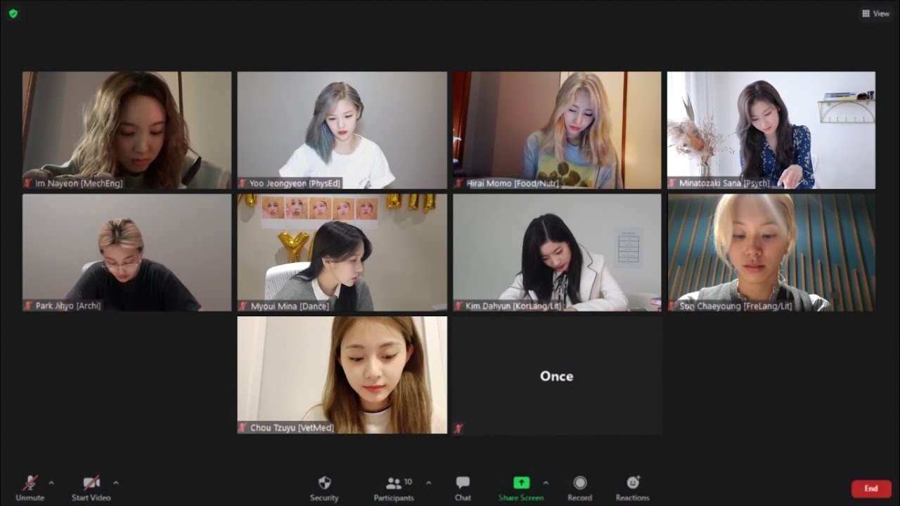 āstudy with twiceā | an hour zoom session with twice (30/5 pomodoro + piano music)