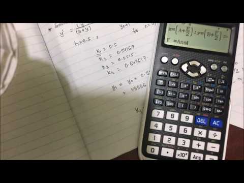 Runge Kutta 4 Numerical Method | How to solve using calculator in few minutes.